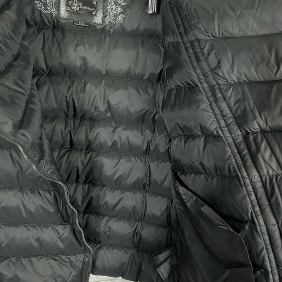 Mackage Qeren Convertible Puffer Jacket With Leather Trim Size Large Black - Picture 11 of 16